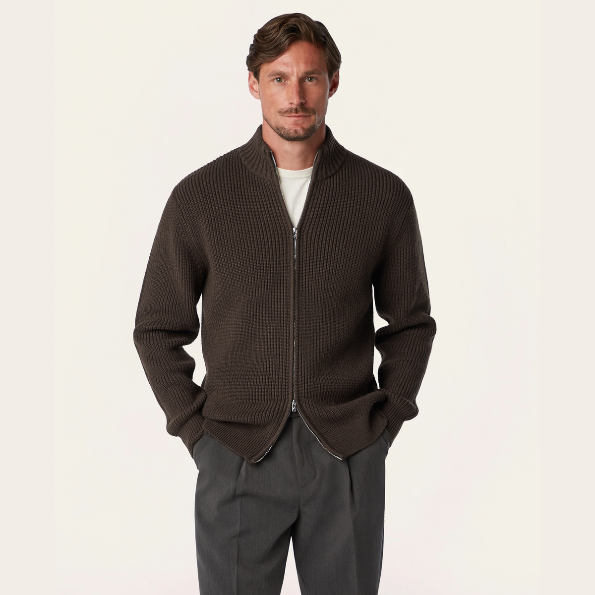 ベーカリー White Crewneck Wool Sweater – Seawool Blend | LABFRESH