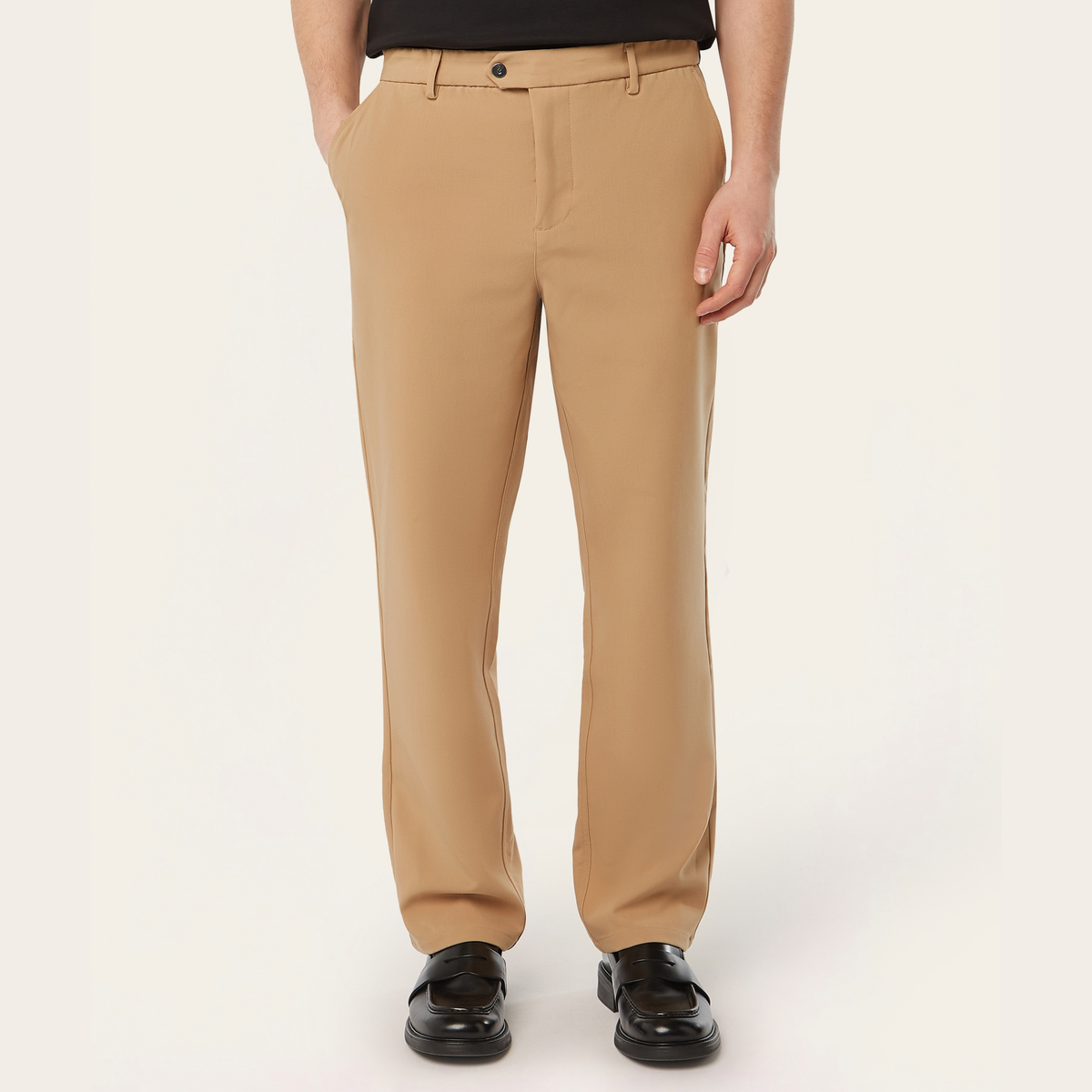 Straight Travel Pants Light Camel