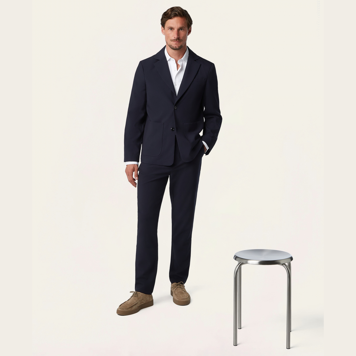 Regular Travel Pants Navy