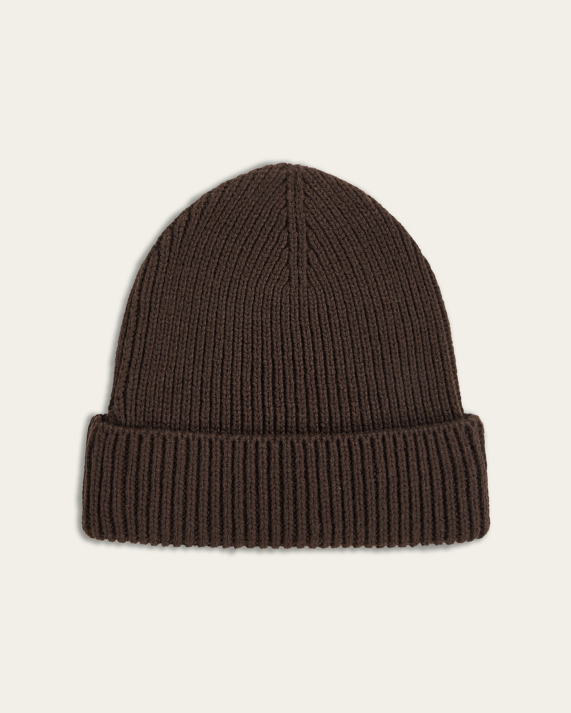 Heavy Seawool Beanie - Dark Brown