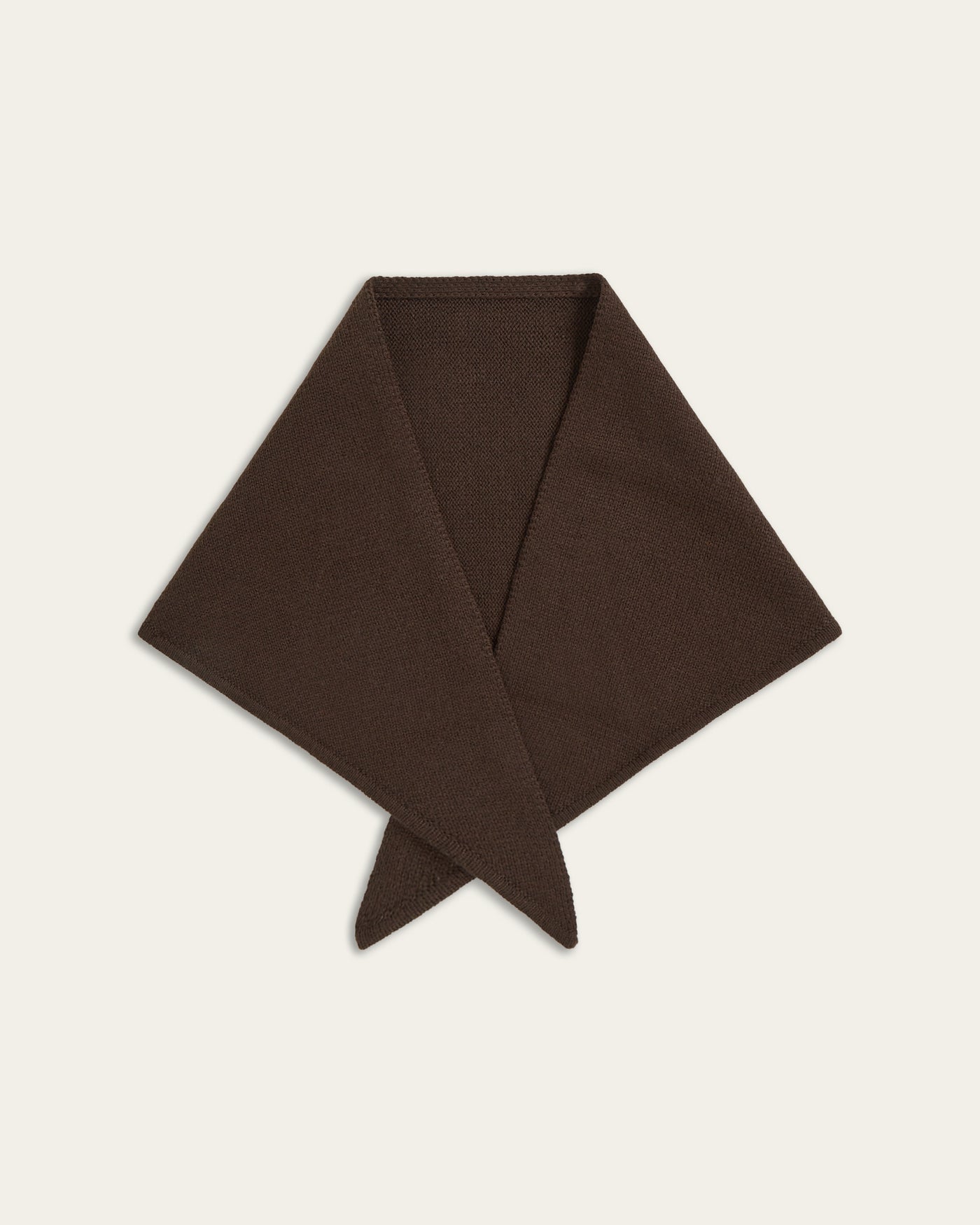 Heavy Seawool Triangle Scarf - Dark Brown