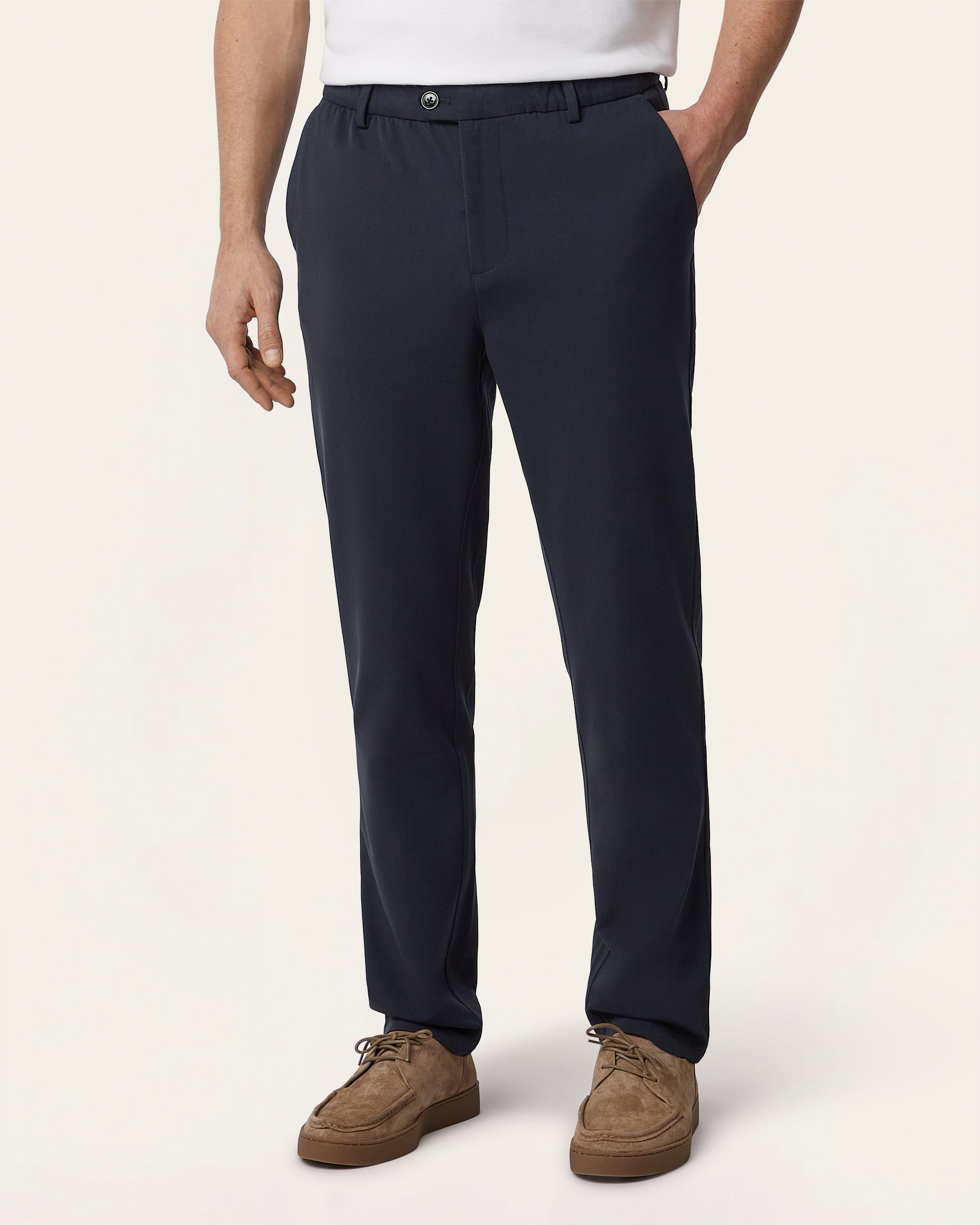 Navy Stretch Casual Pants | LABFRESH