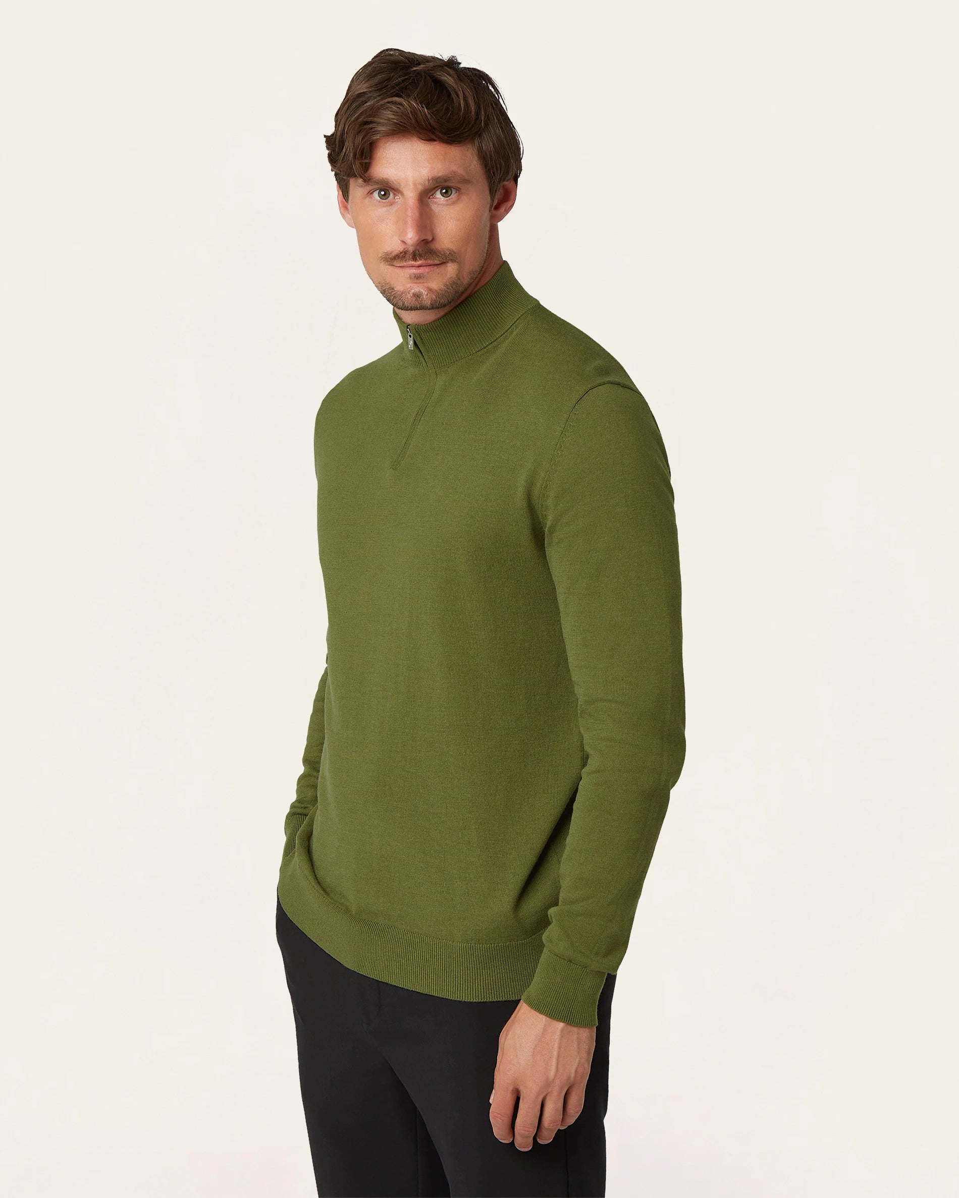 Seawool Half Zip Olive