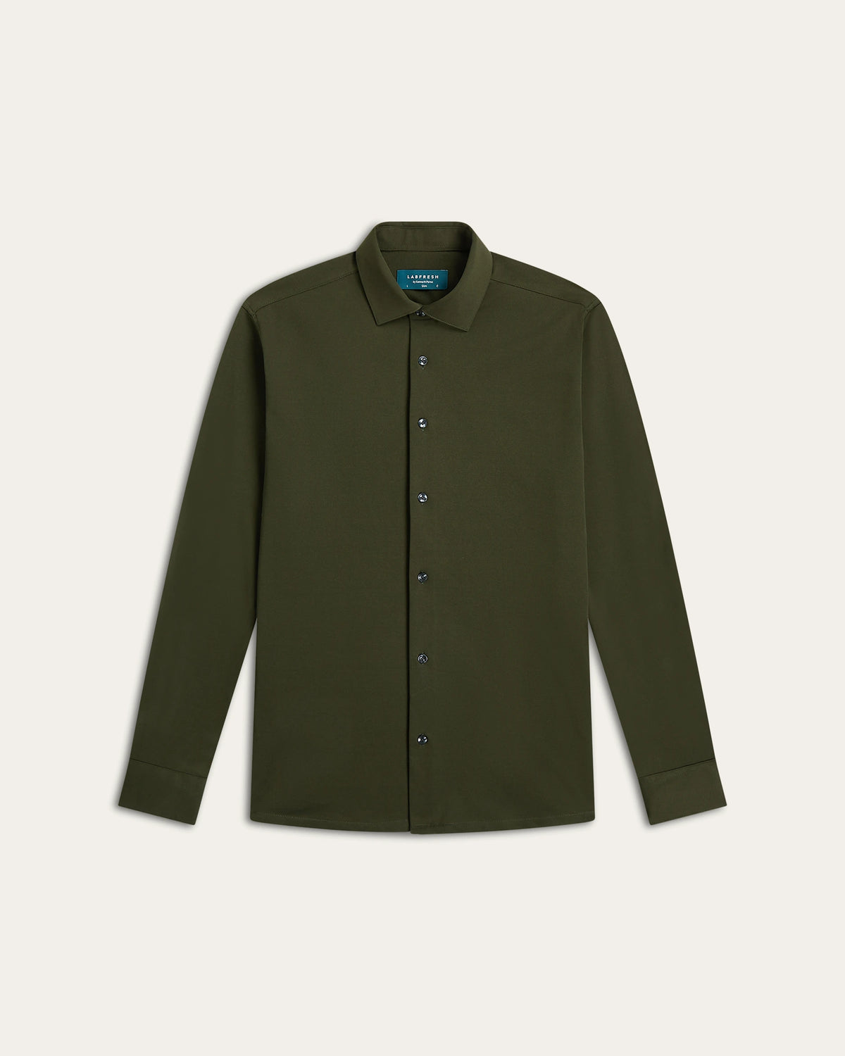 Knitted non-iron shirt Dark Green