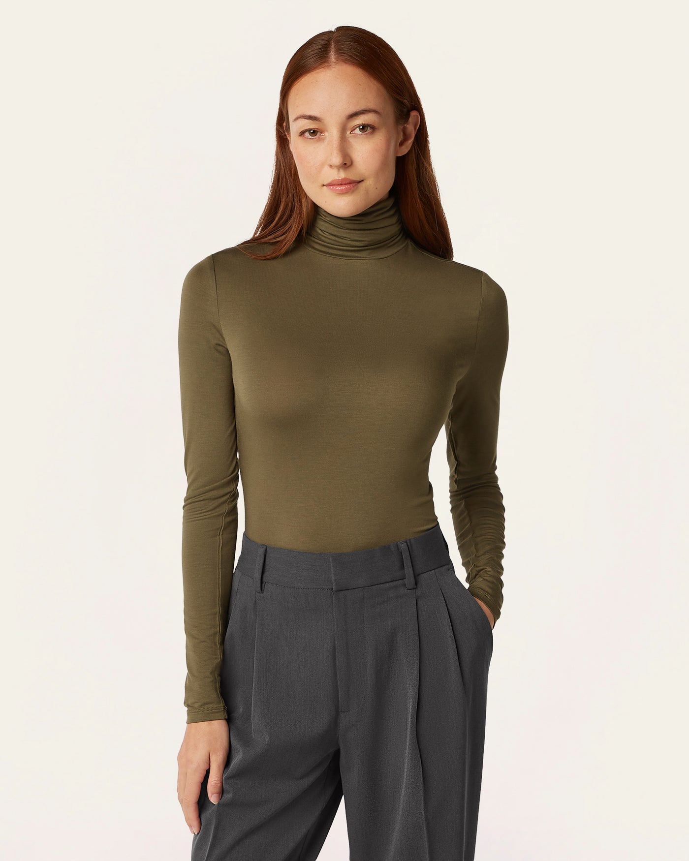 Turtleneck Knit - Dark Olive