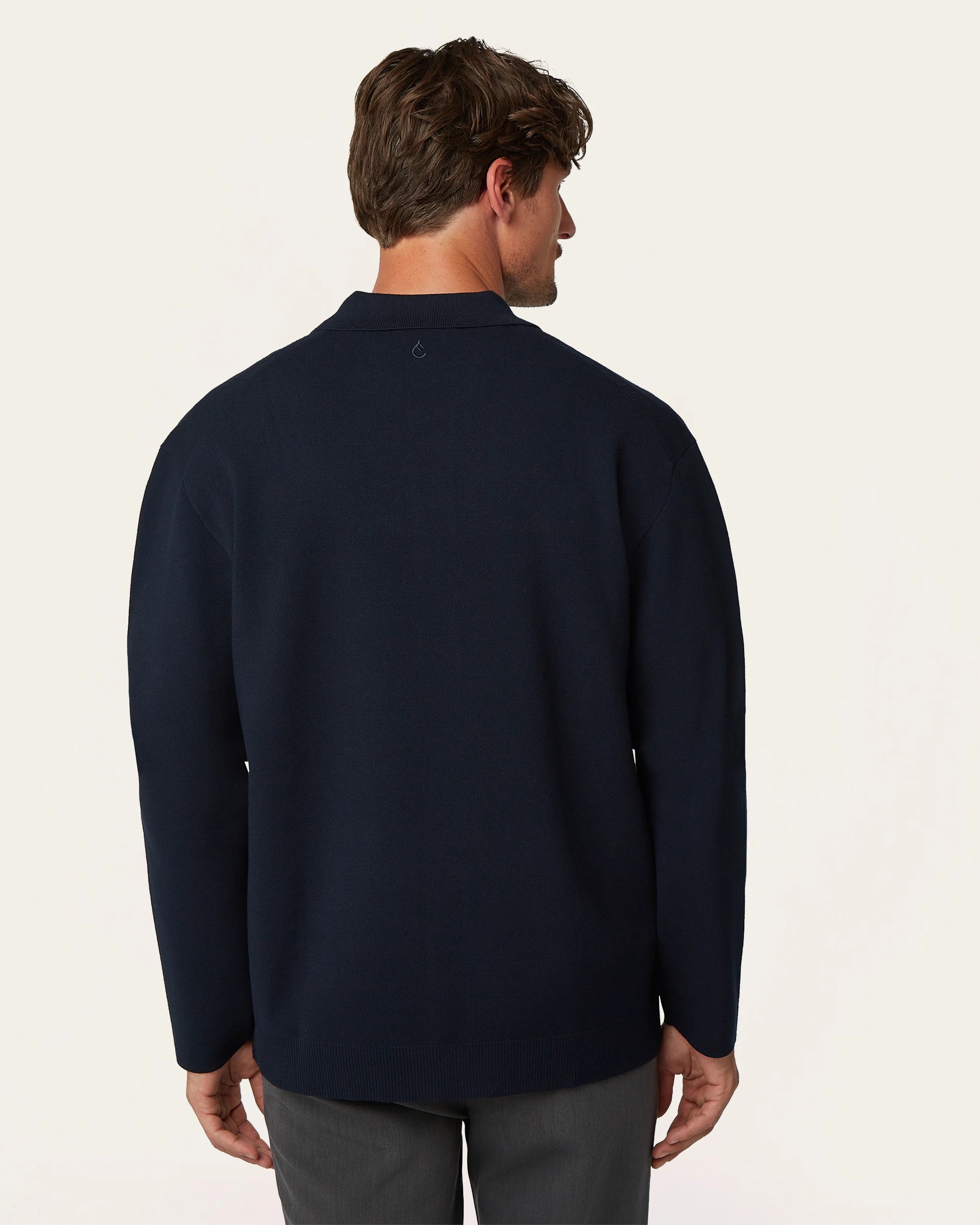 Jacquard Cardigan Navy