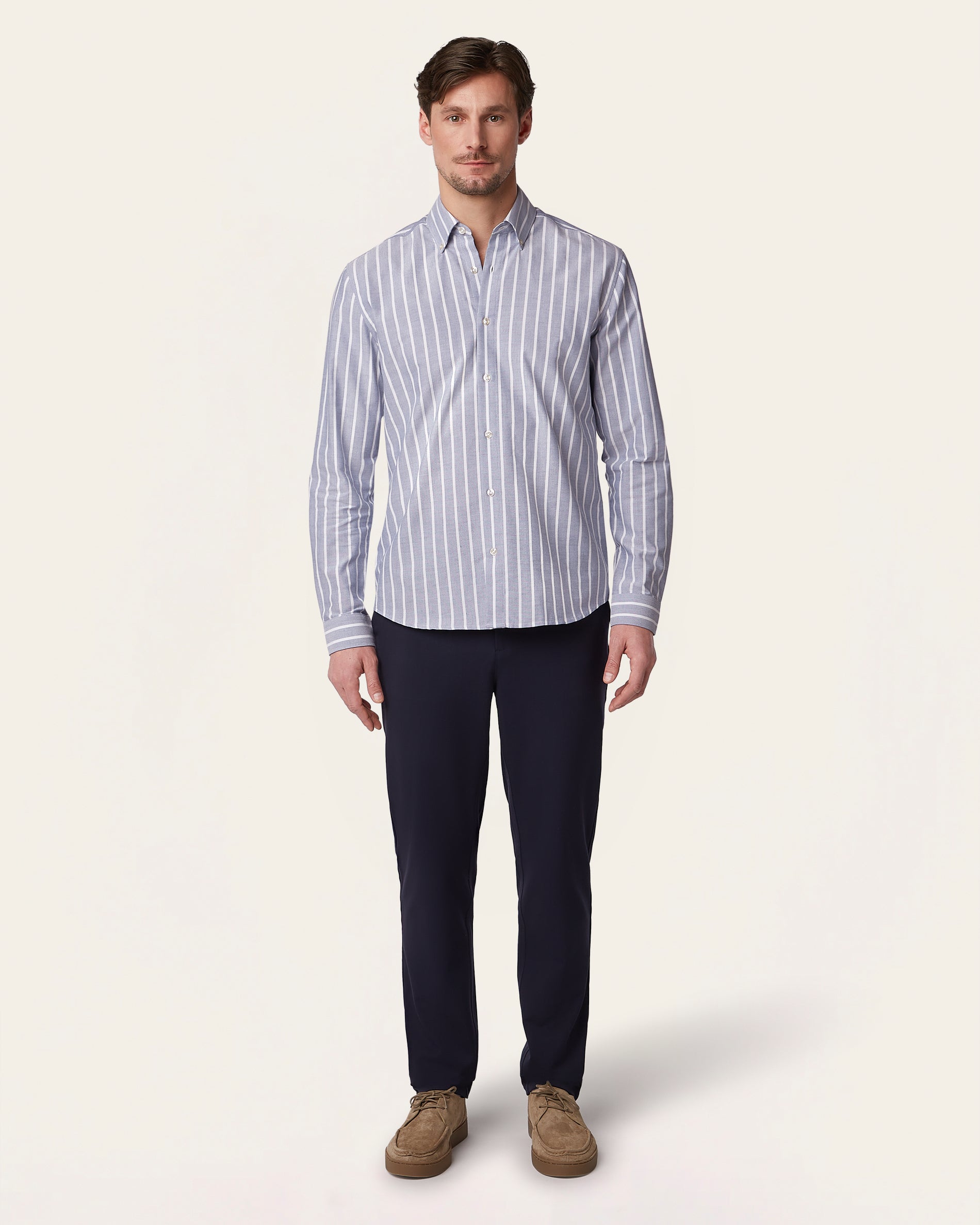 Oxford Shirt Teal / White Stripe