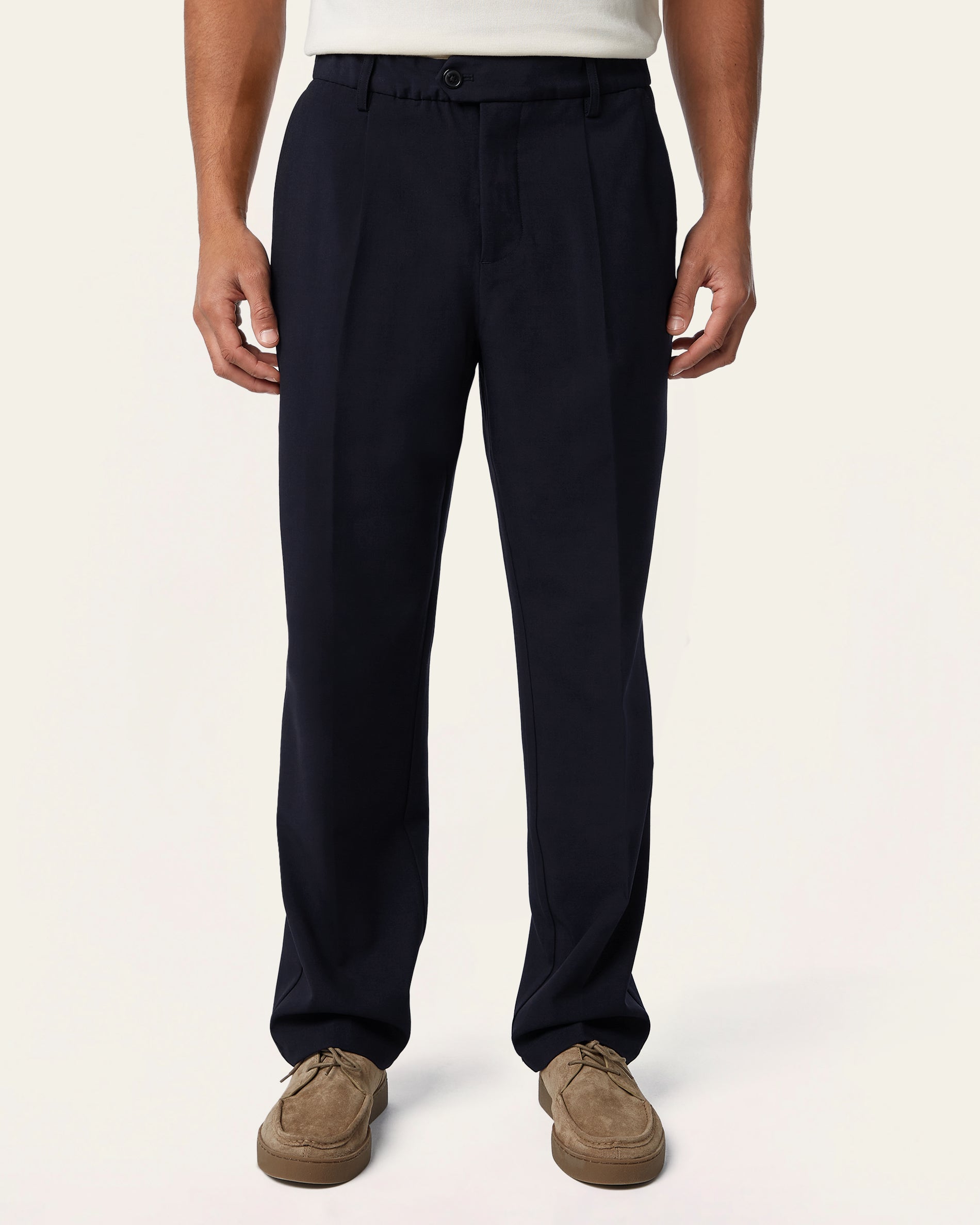 Navy Straight Fit Pants – Wrinkle Resistant | LABFRESH