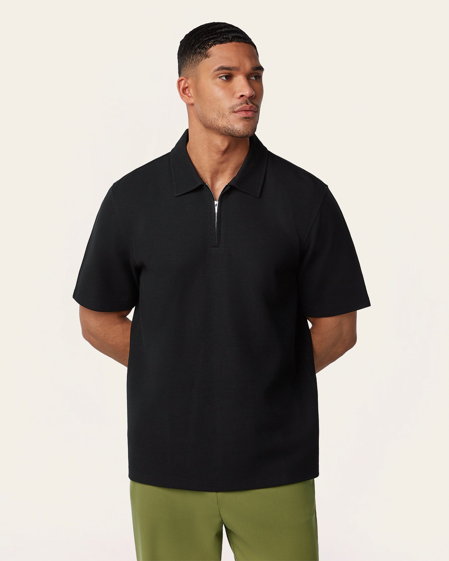90s agnes b. homme black zip polo 黒 90s agnes b. homme black zip polo 黒 - メルカリ