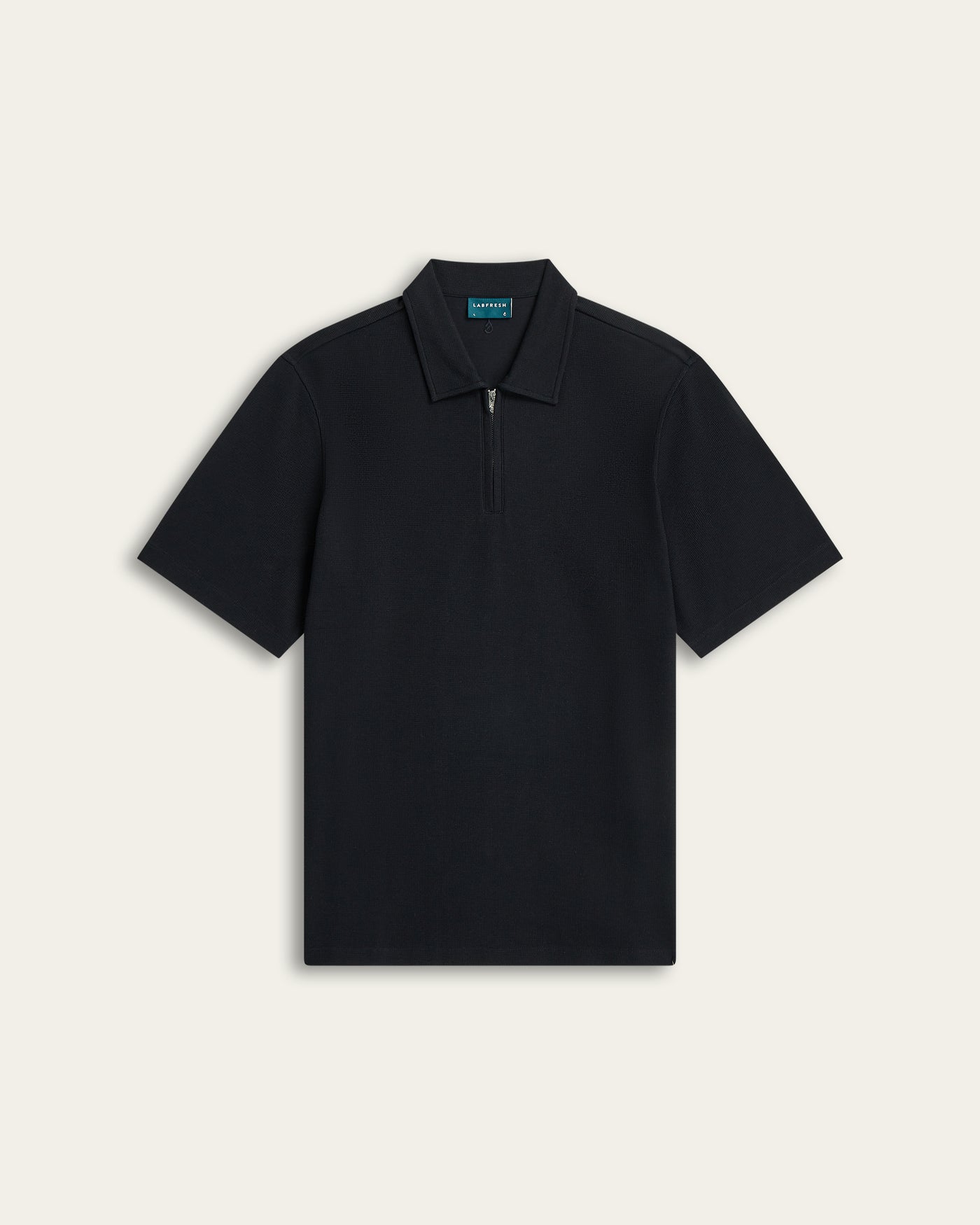 Relaxed Zip Polo Navy