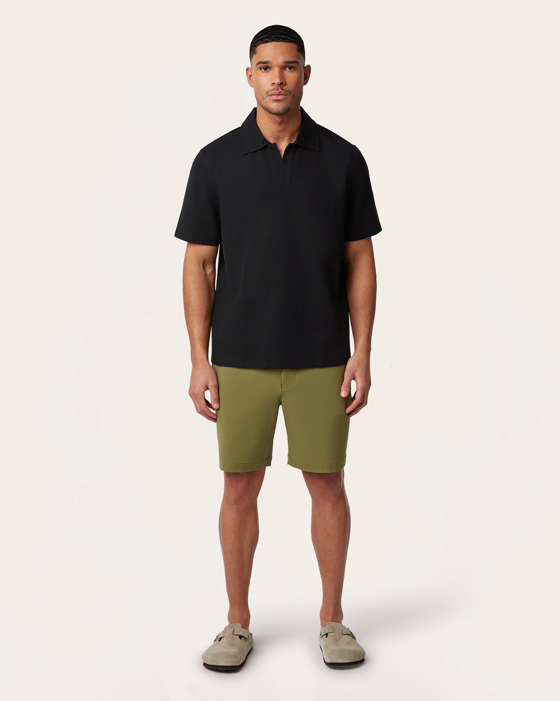 Black Relaxed Fit Polo Shirt – Odour Resistant | LABFRESH