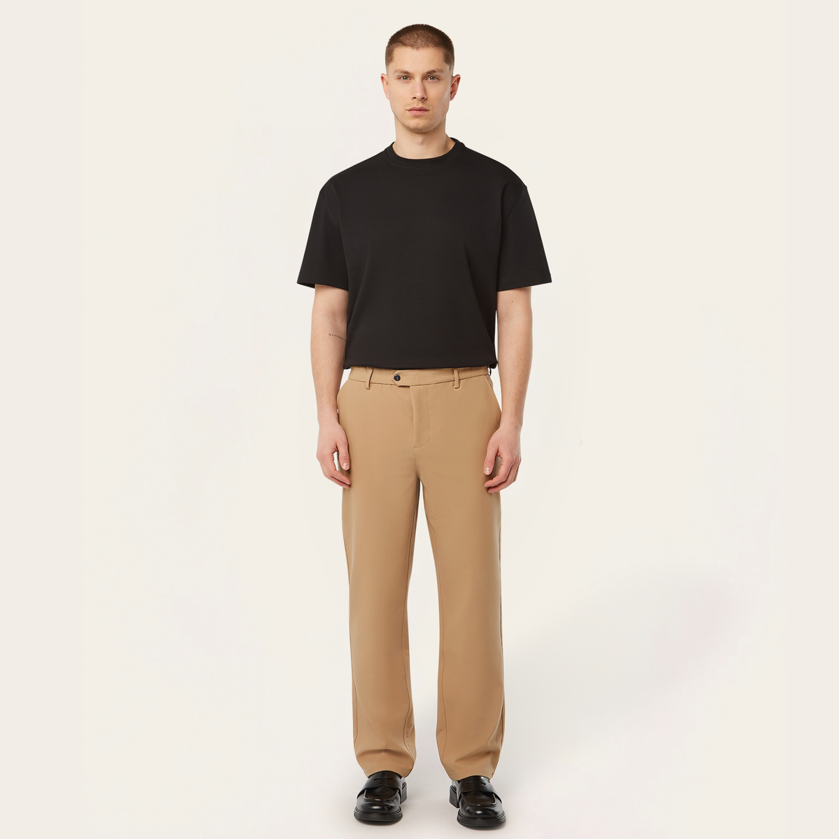 Straight Travel Pants Light Camel