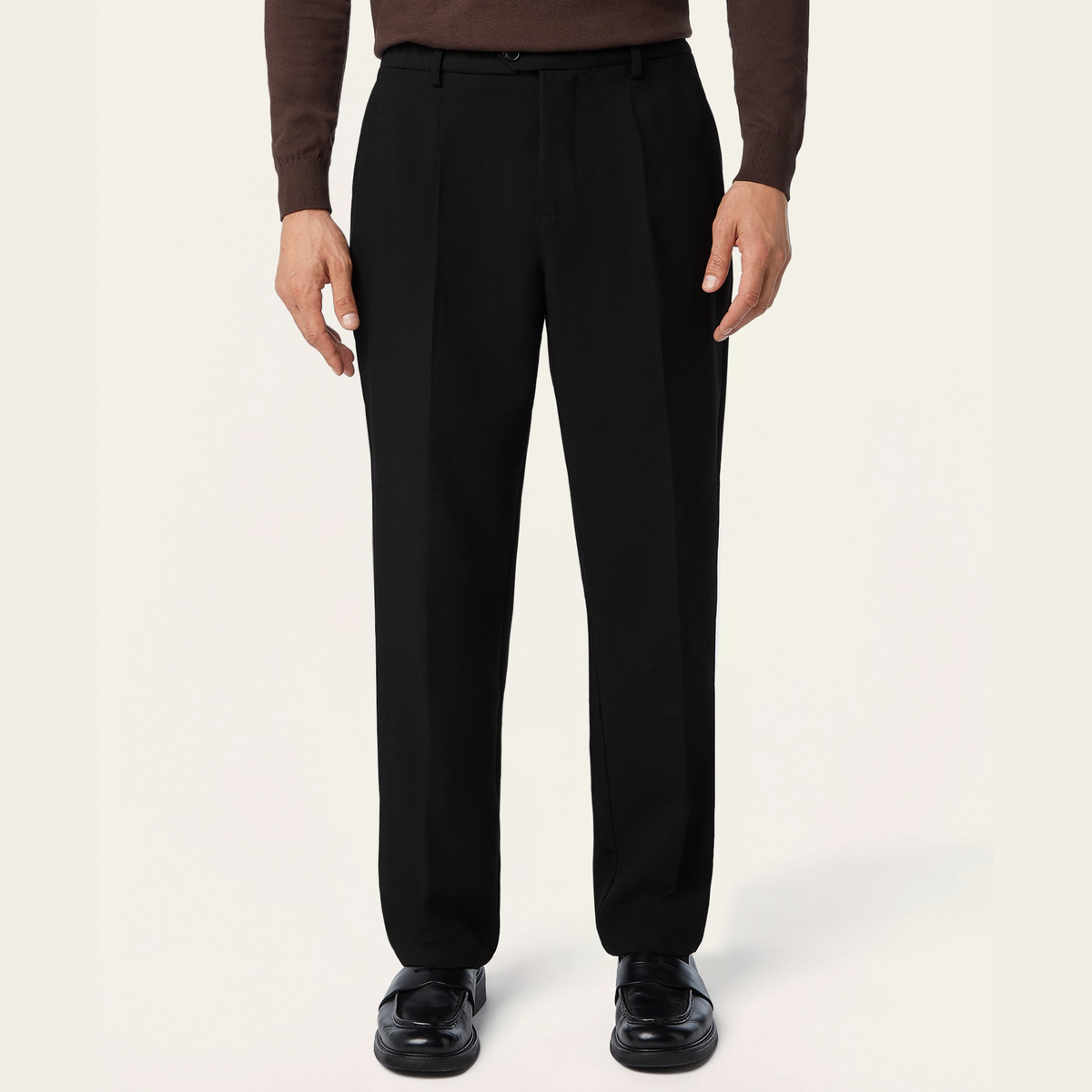 Straight Travel Pants Black