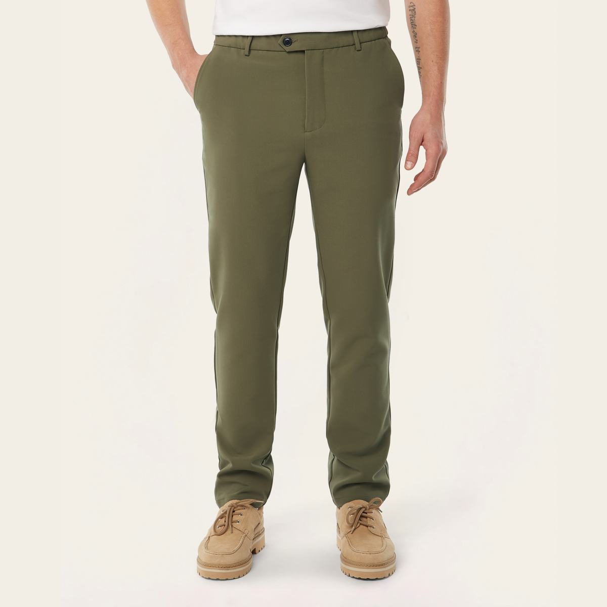 Regular Travel Pants Olive