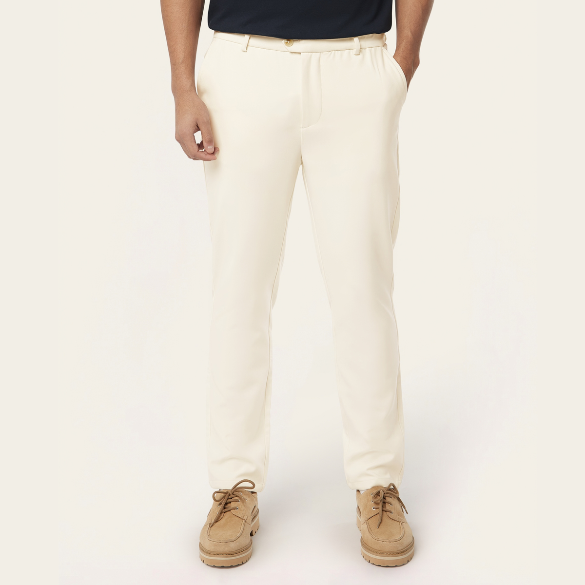 Regular Travel Pants Off White