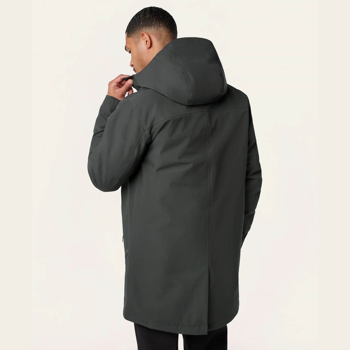 Dark Grey Waterproof City Parka | LABFRESH