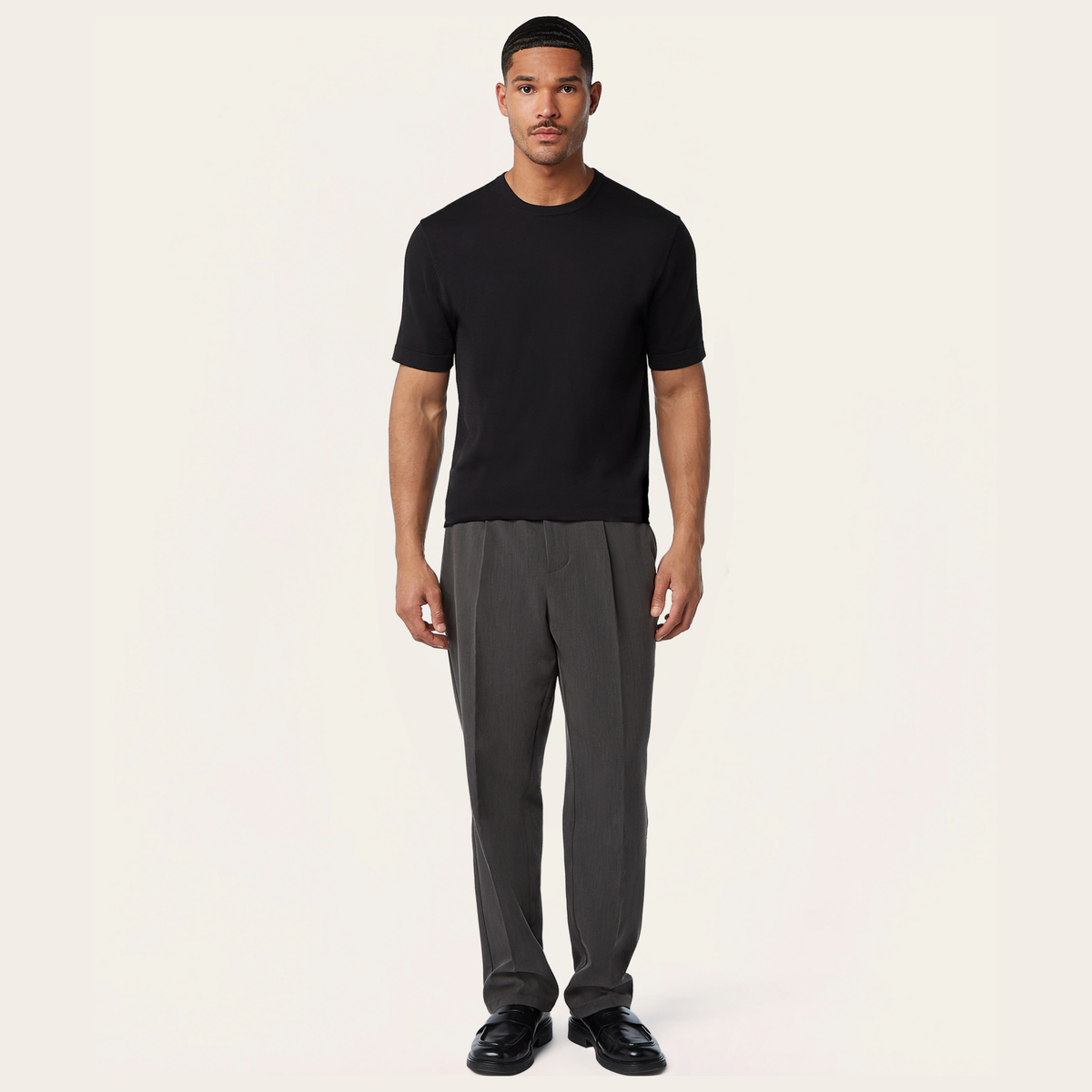 Knitted t-shirt Black