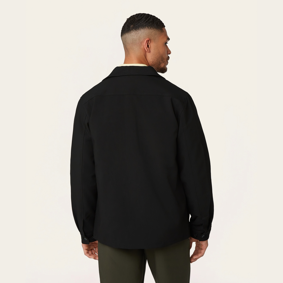 Black Water-Repellent Shirt Jacket | LABFRESH