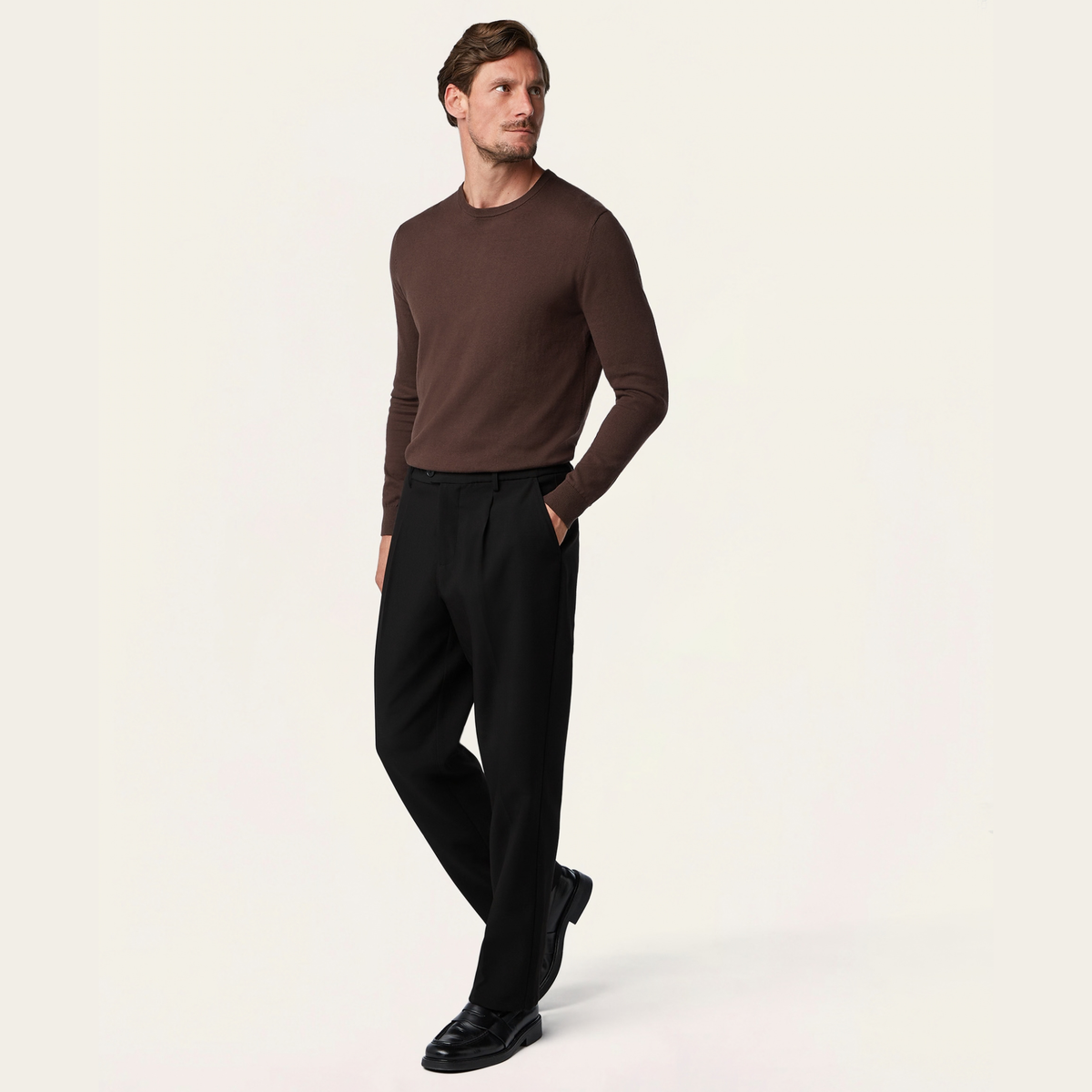 Straight Travel Pants Black