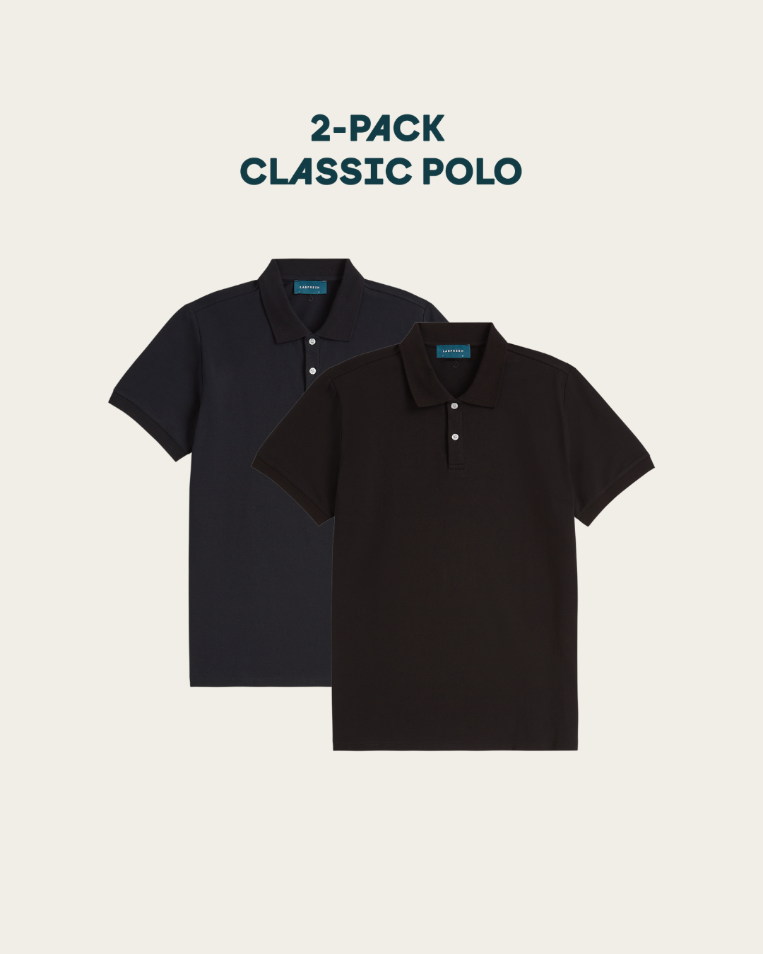 Polo 2-pack bundle | Navy & Black