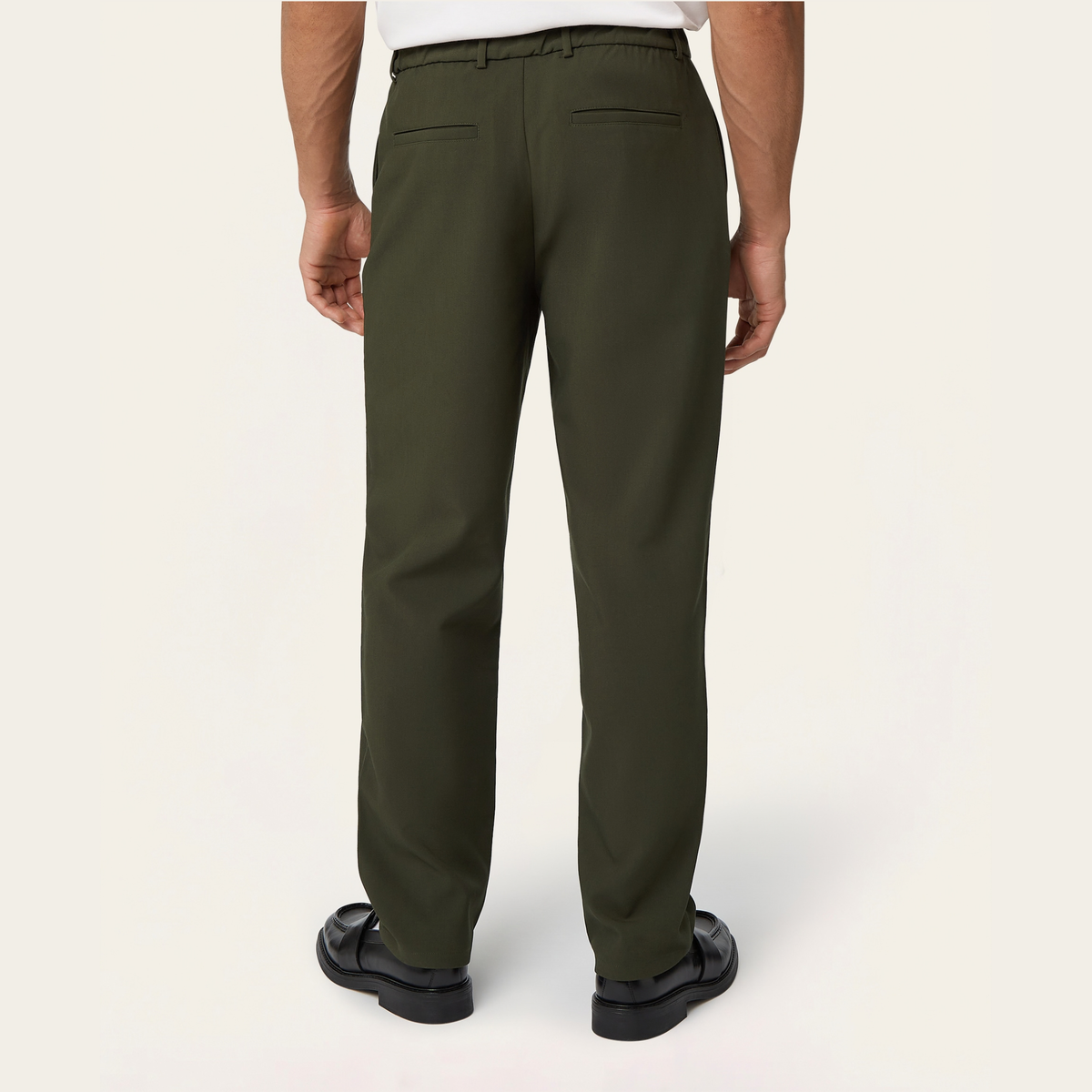 Straight Travel Pants Dark Green