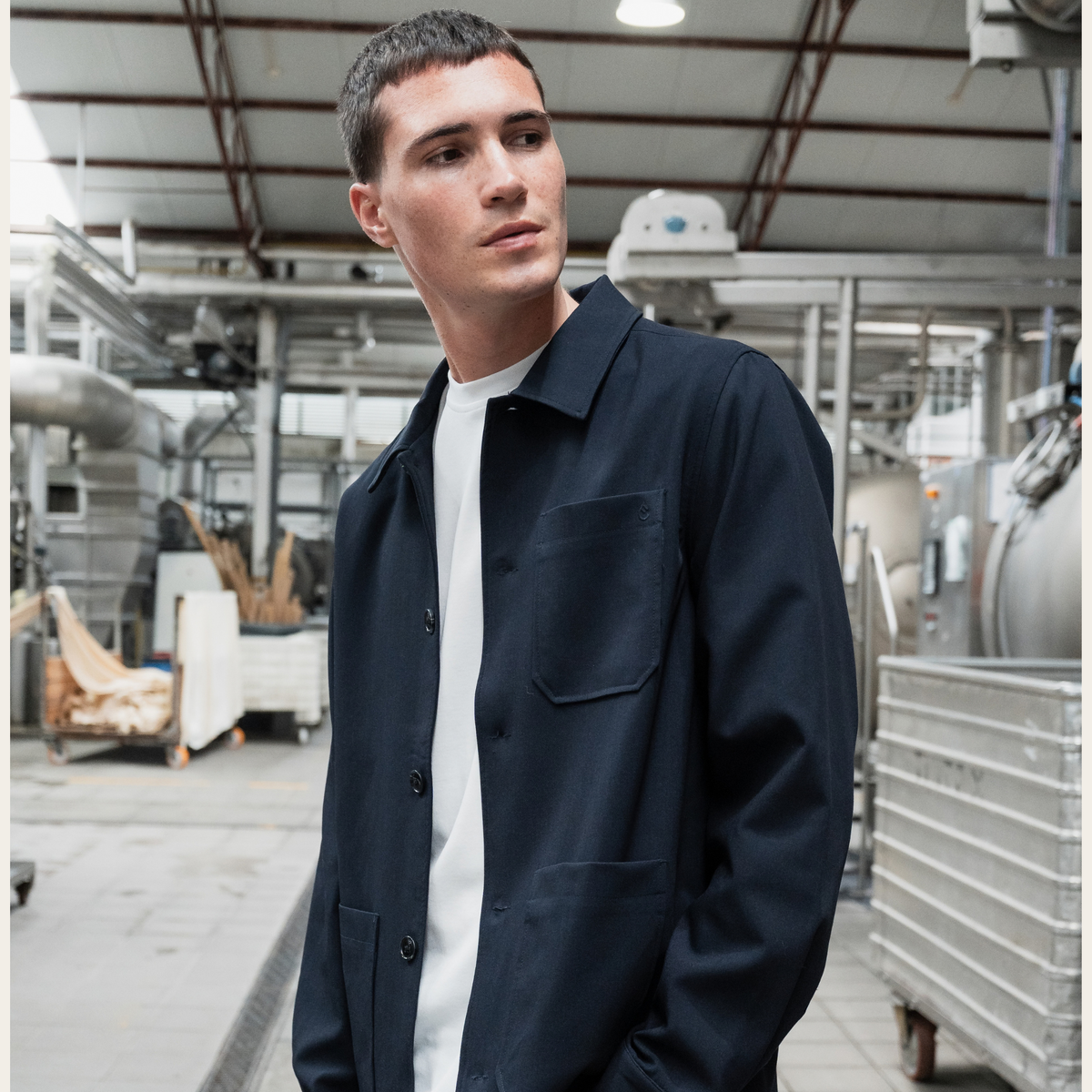 Navy Water-Repellent Shirt Jacket | LABFRESH