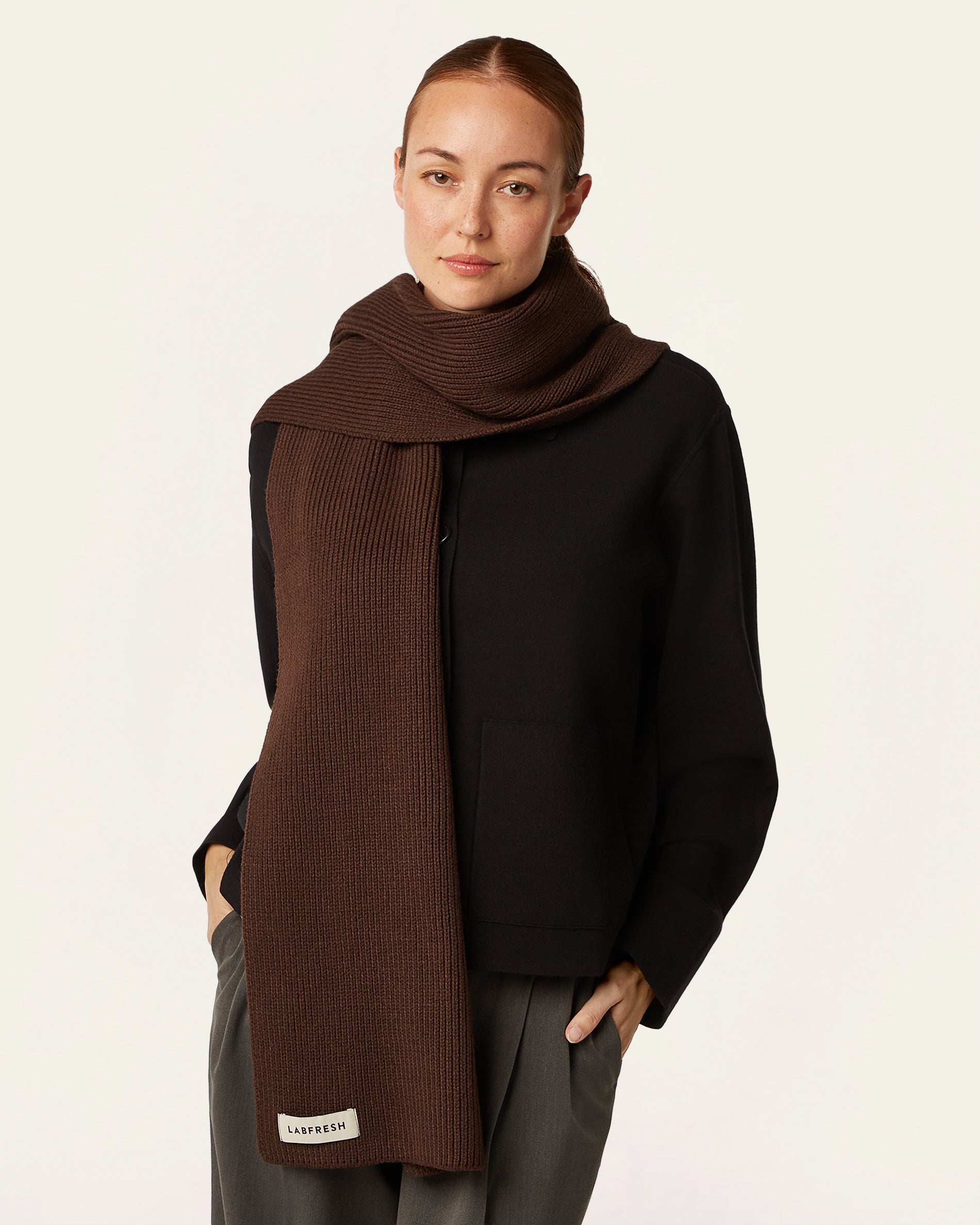 Heavy Seawool Scarf - Dark Brown