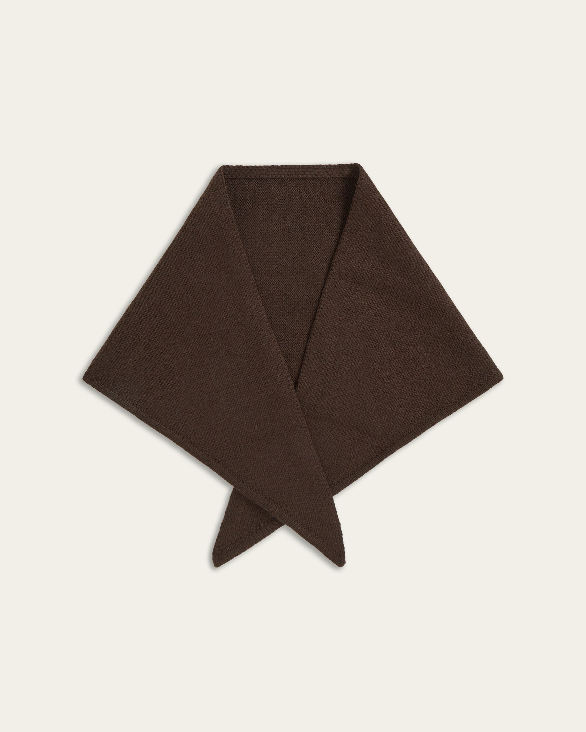 Heavy Seawool Triangle Scarf - Dark Brown