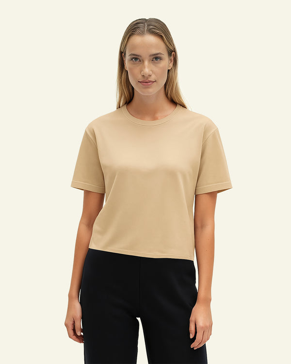 Boxy T-shirt Beige