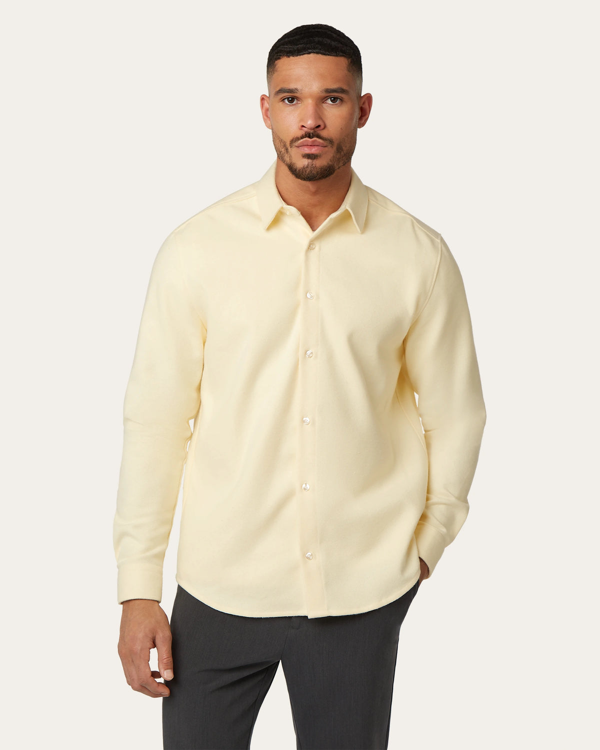 Flannel shirt Butter Yellow