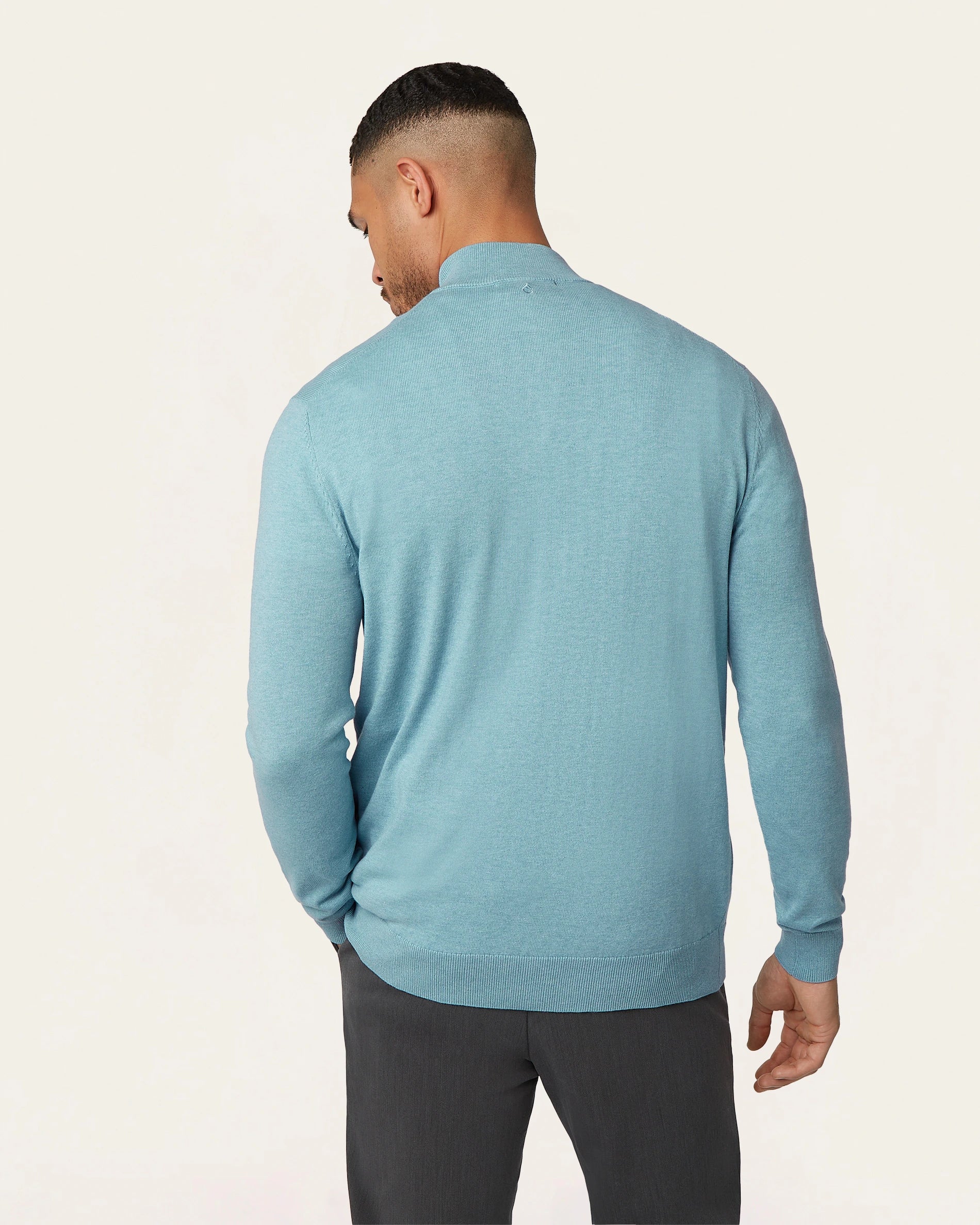 Seawool Half Zip Light Blue