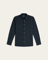 Knitted non-iron shirt navy