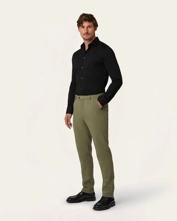 Knitted non-iron shirt black