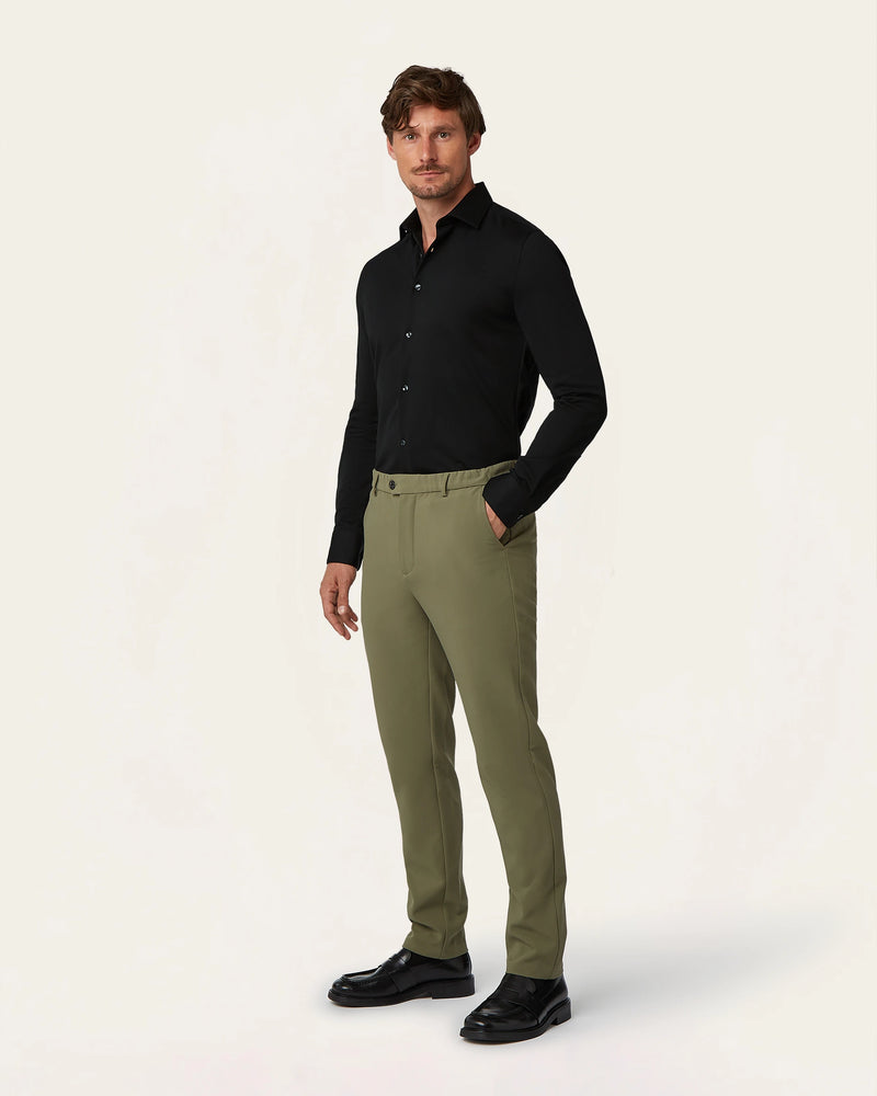 Knitted non-iron shirt black