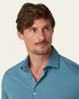 Knitted non-iron shirt Deep Blue
