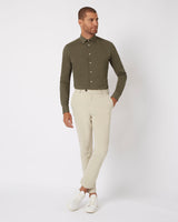 Knitted shirt olive