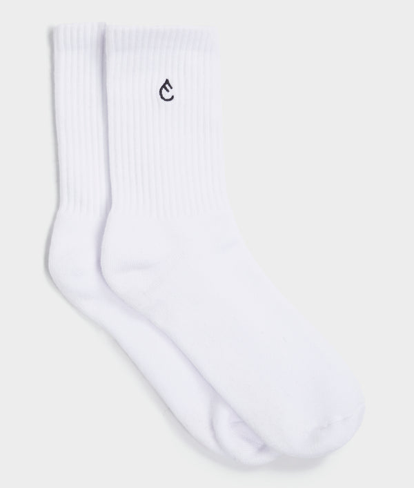 2-pack antibacterial socks white