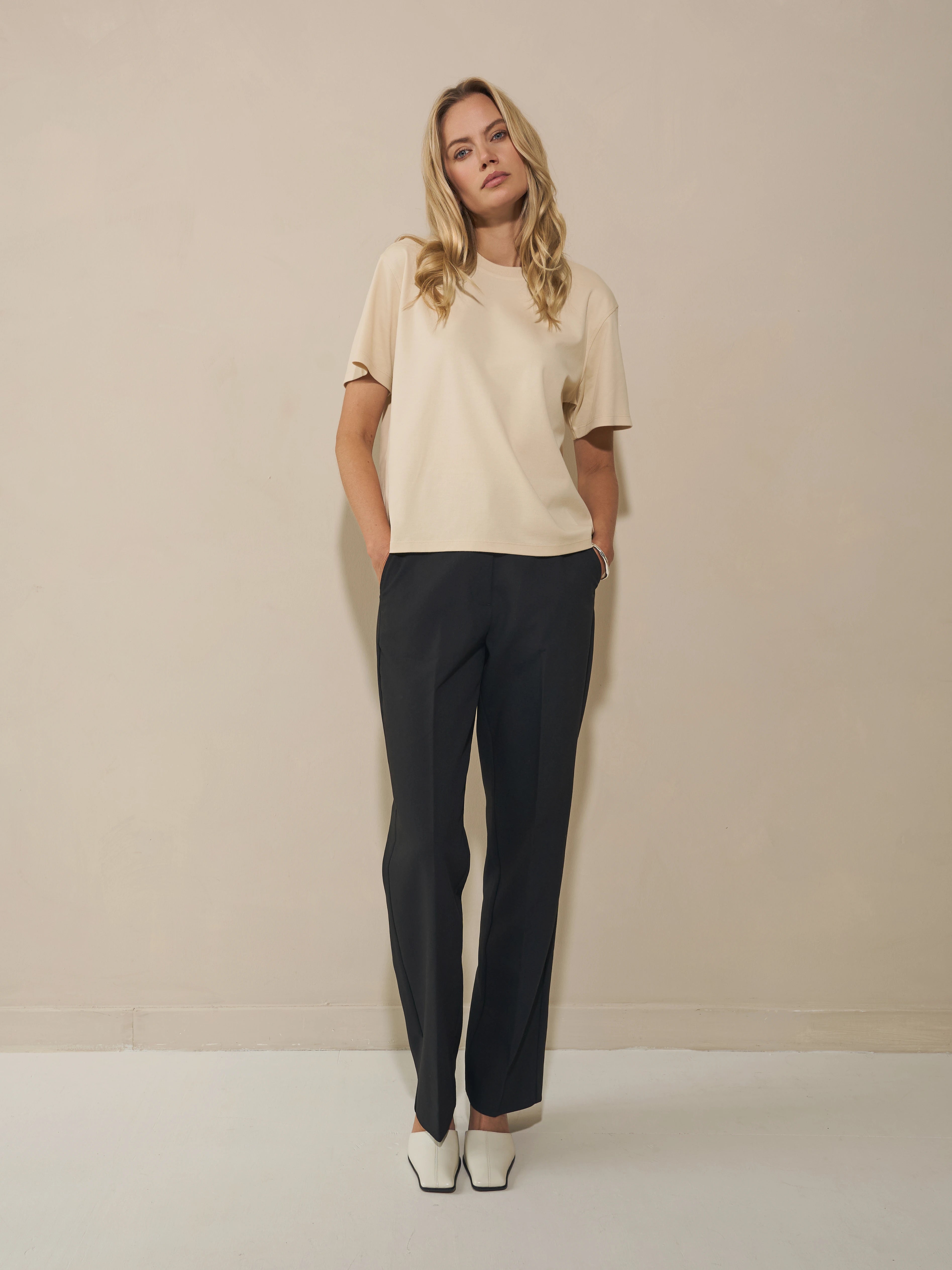 Boxy T-shirt - Beige