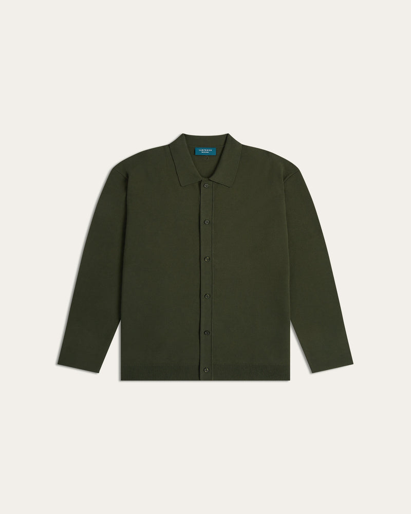Jacquard Cardigan Dark Green