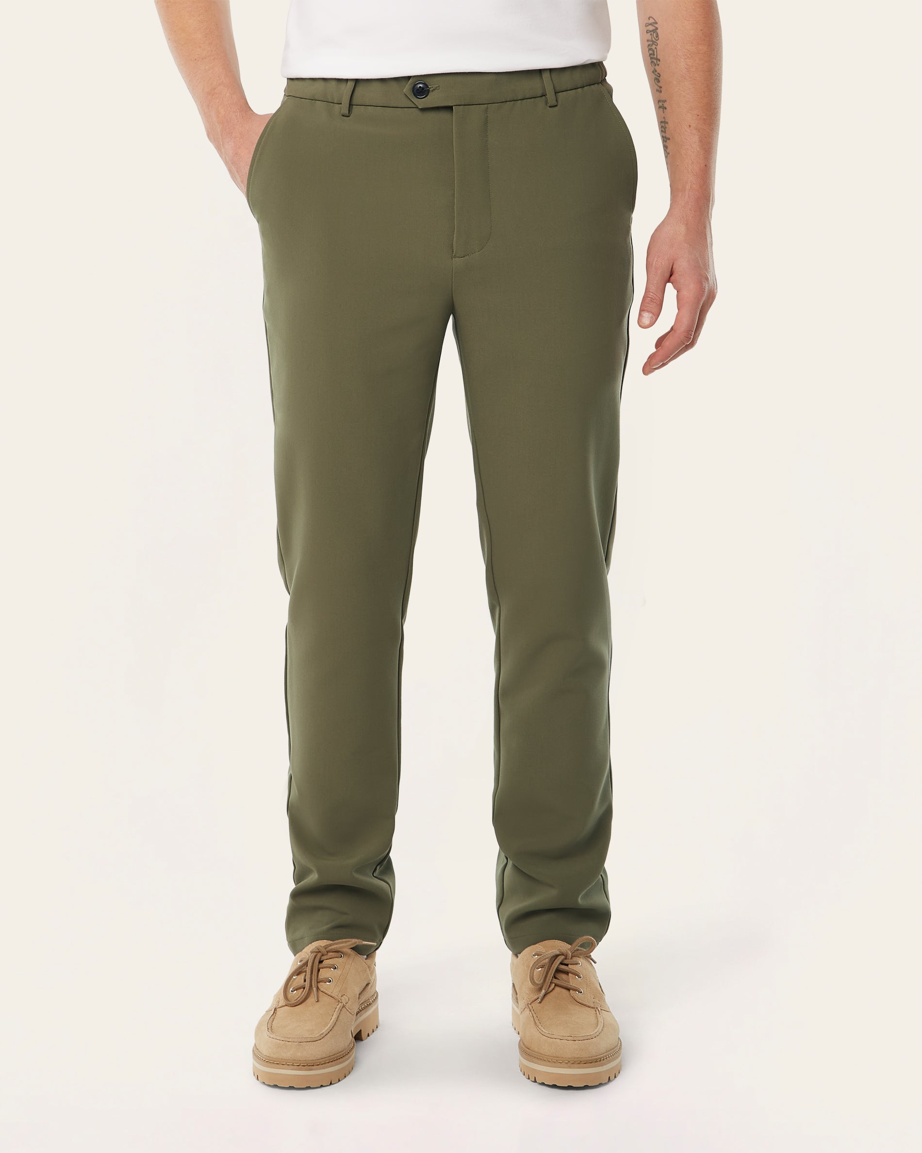 Olive Classic Trousers – Wrinkle Resistant | LABFRESH
