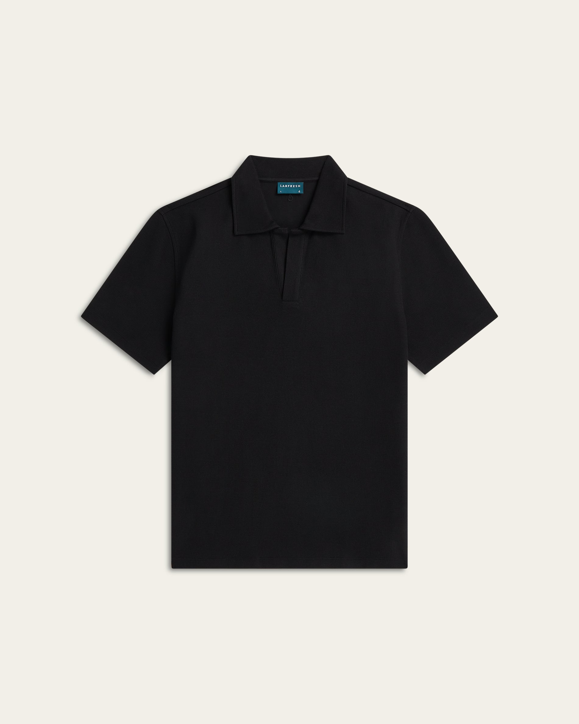 Black Relaxed Fit Polo Shirt – Odour Resistant | LABFRESH