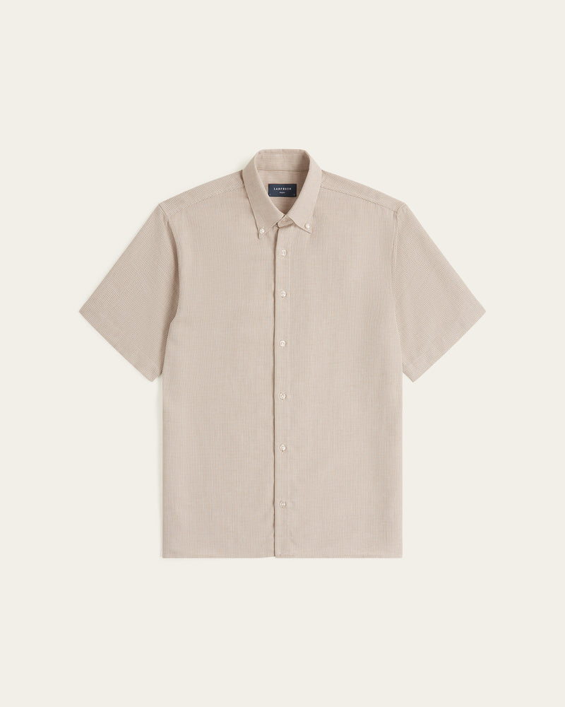 Short Sleeve Shirt Sand Check