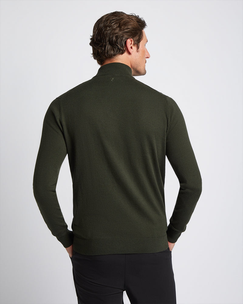 Seawool Half Zip Dark Green