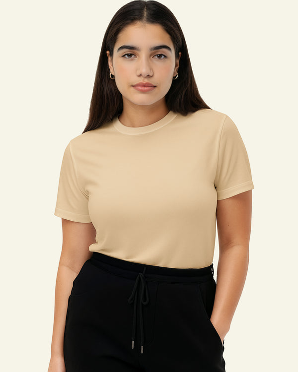 Slim T-shirt Beige