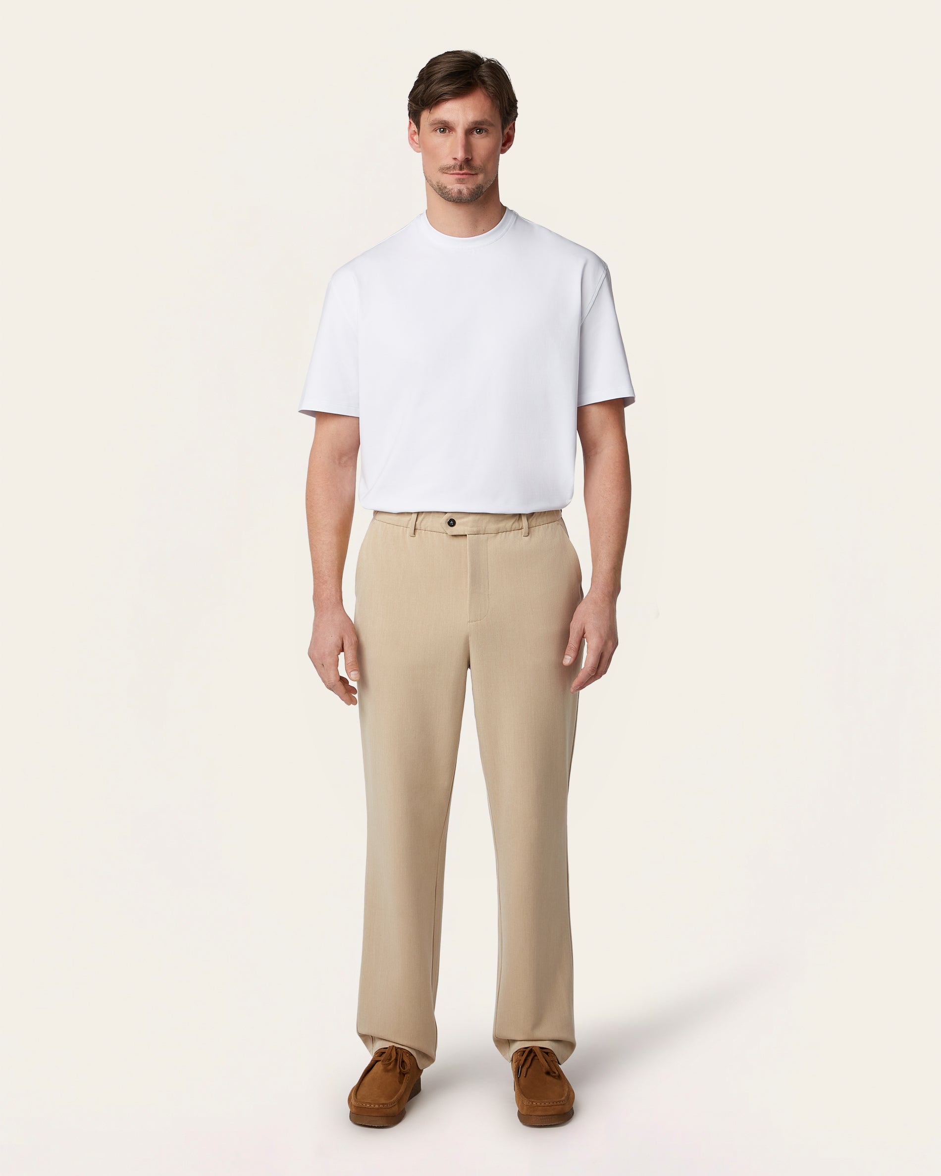 Sand Stretch Casual Straight Fit Pants | LABFRESH
