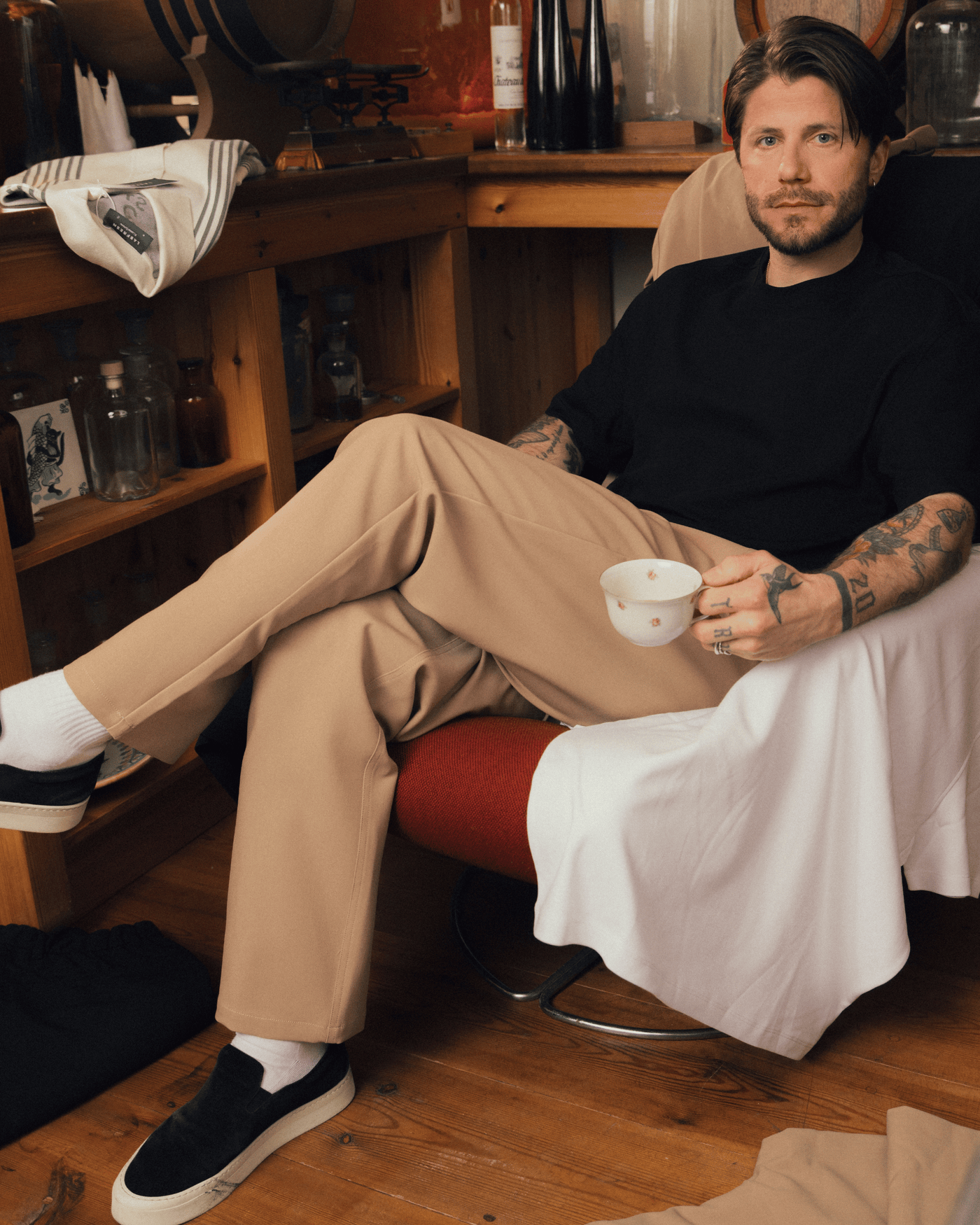 Straight Classic Pants Light Camel