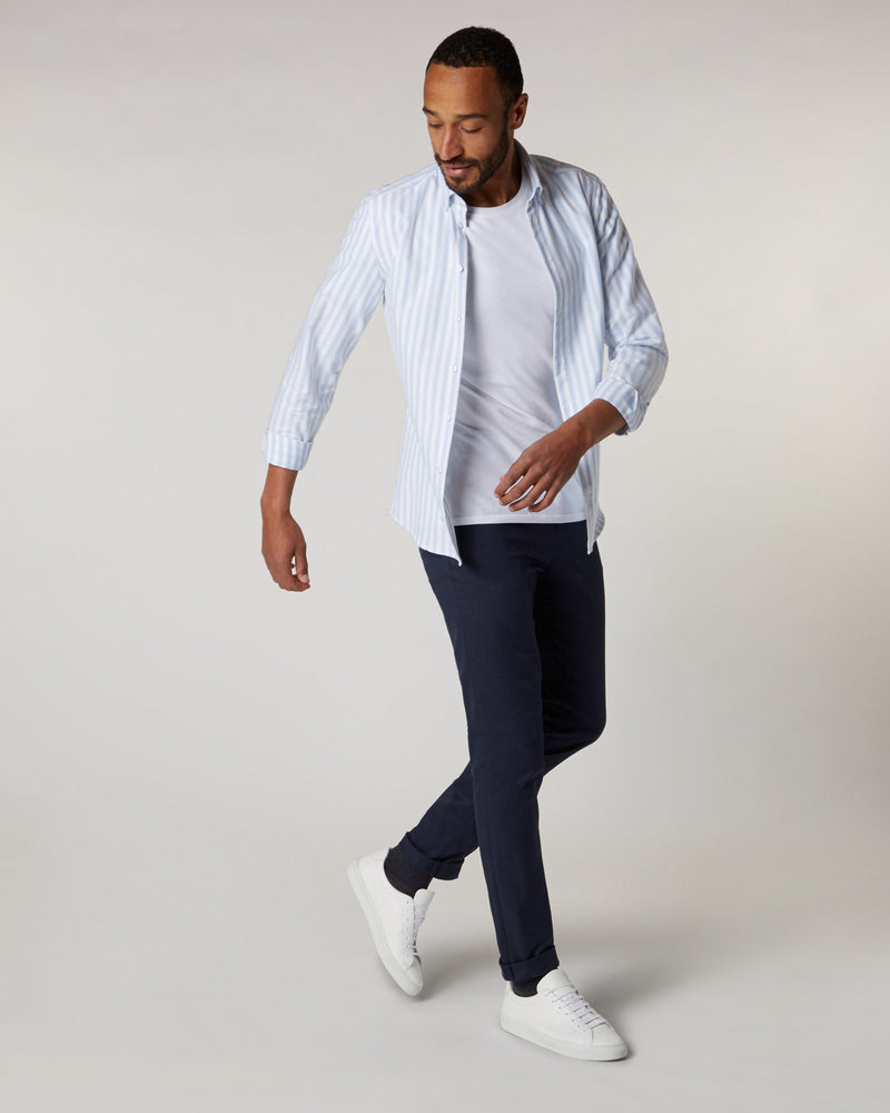 Soft Oxford shirt big stripe