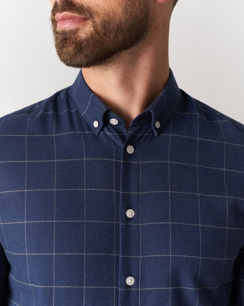 Prior Tech: Flannel shirt navy check