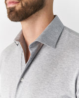 Knitted shirt light grey
