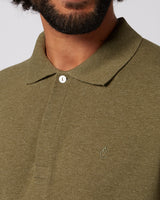 Long sleeve polo olive